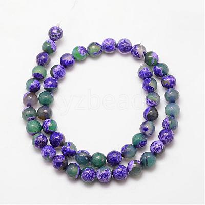 Natural Fire Crackle Agate Bead Strands G-K166-06F-8mm-11-1