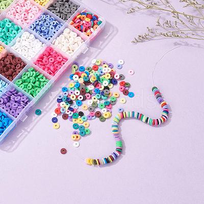 4224Pcs 24 Colors Handmade Polymer Clay Beads CLAY-YW0001-16-1