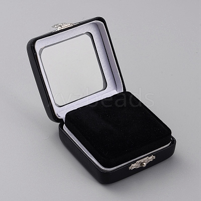 PU Leather Loose Diamond Display Boxes with Sponge Inside LBOX-WH0004-04A-1