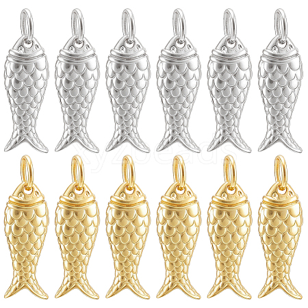 12Pcs 2 Colors Rack Plating Brass Pendants KK-BC0015-86-1