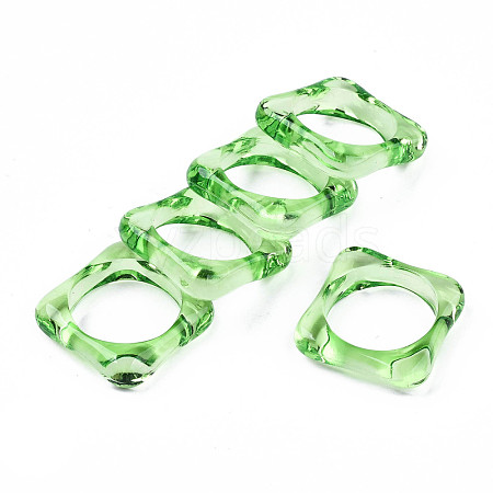 Transparent Acrylic Finger Rings RJEW-T010-03D-1