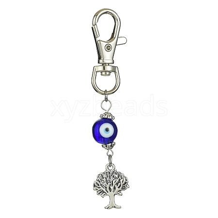 Alloy Tree of Life Pendant Decorations HJEW-JM01253-01-1