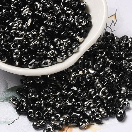 Electroplate Two Tone Glass Seed Beads SEED-F005-09A-02-1