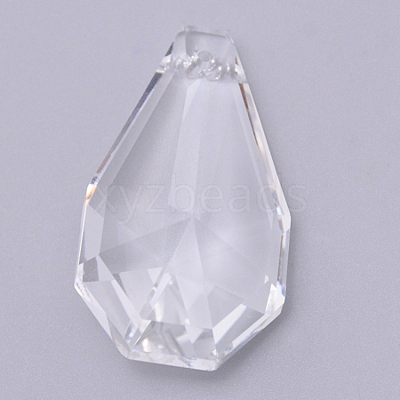 Transparent Glass Big Pendants GLAA-WH0022-28-1