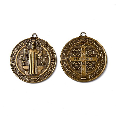 Tibetan Style Alloy Big Pendants X-TIBEP-A17171-AB-FF-1