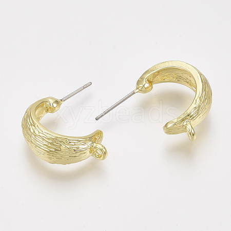 Alloy Stud Earring Findings PALLOY-S125-034-1