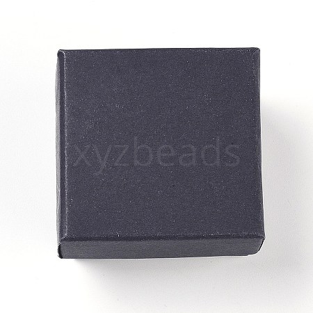 Kraft Paper Cardboard Jewelry Ring Boxes LS-CBOX-G015-01-1