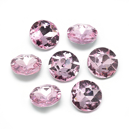 Pointed Back Glass Rhinestone Cabochons RGLA-T029-10mm-03-1