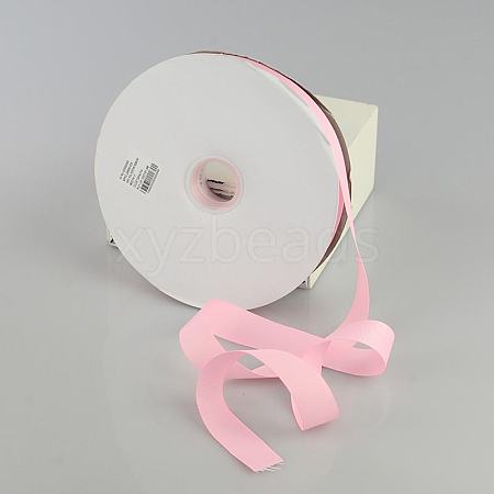 Breast Cancer Pink Awareness Ribbon Making Materials Grosgrain Ribbon SRIB-D004-16mm-123-1