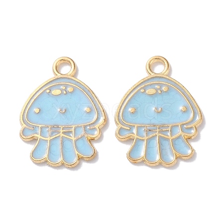 Alloy Enamel Pendants ENAM-O001-08D-G-1