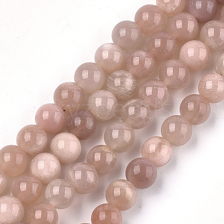 Natural Sunstone Beads Strands G-S333-6mm-019-1