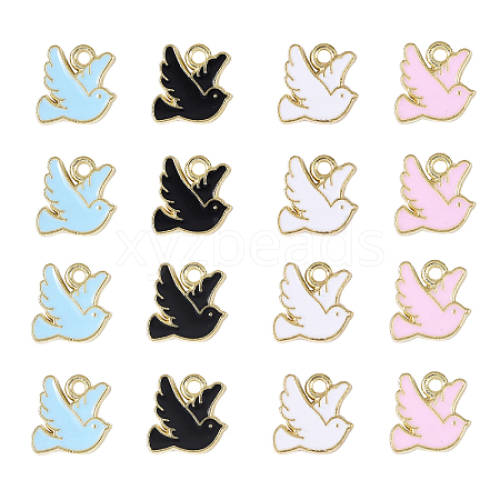 80Pcs 4 Colors Zinc Alloy Enamel Charms PALLOY-CJ0001-151-1