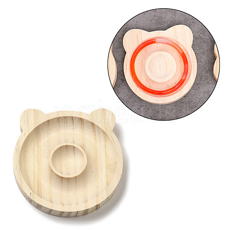 Beech Wooden Bangle & Bracelet & Finger Ring & Beads Display Holder Tray X1-AJEW-D068-01C-1