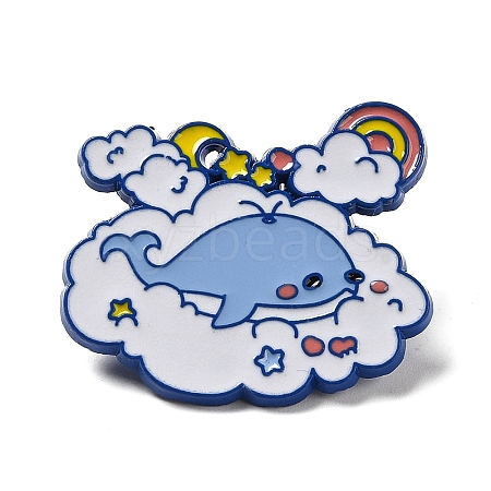 Blue Whale Enamel Pins JEWB-D021-01E-1