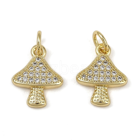 Brass Micro Pave Cubic Zirconia Pendants KK-I358-060B-G-1