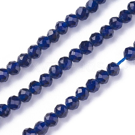 Faceted Glass Beads Strands G-F619-09A-3mm-1