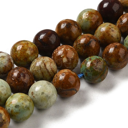 Natural Yellow Chrysocolla Beads Strands G-H298-A07-03-1