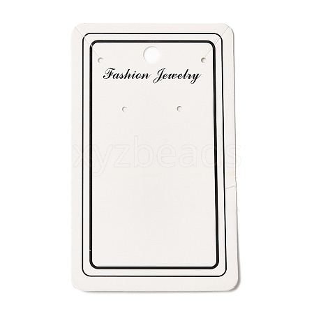 Rectangle Paper One Pair Earring Display Cards with Hanging Hole CDIS-C005-01-1