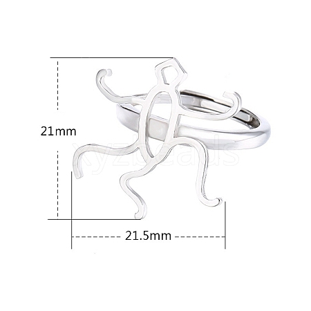 Anti-Tarnish Adjustable Rhodium Plated 925 Silver Ring Adjustable Ring Findings PW-WG95003-19-1