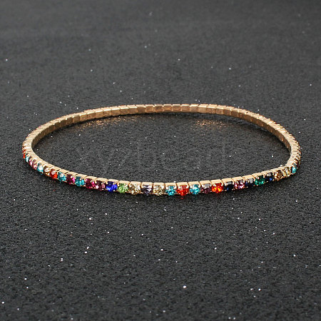 Alloy Rhinestone Cup Chain Bracelets for Women WG1E62A-08-1