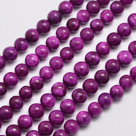 Natural & Dyed Malaysia Jade Bead Strands G-A146-6mm-B03-1