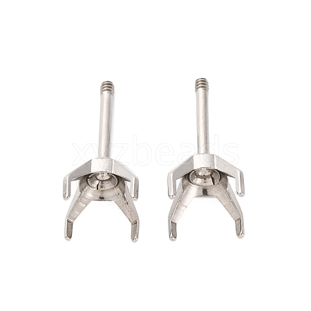 304 Stainless Steel Stud Earring Findings STAS-B091-02A-06P-1