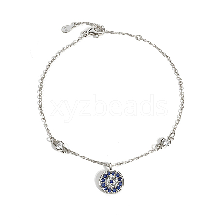 Anti-Tarnish S925 Sterling Silver Evil Eye Link Bracelet AK1290-16-1