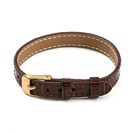 Leather Textured Watch Bands AJEW-K232-01G-05-1