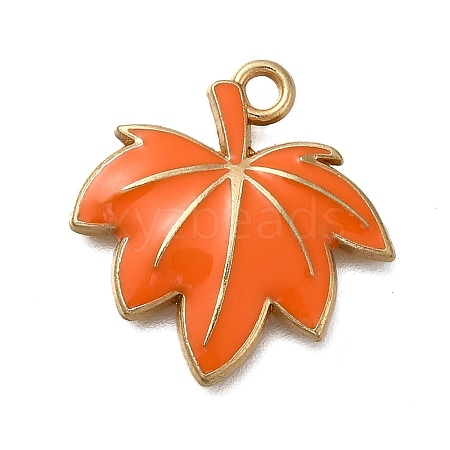 Thanksgiving Day Theme Rack Plating Alloy Enamel Pendants LS-ENAM-S021-05G-F-1
