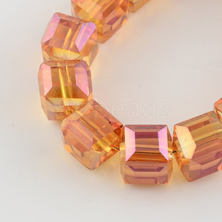 Electroplate Glass Bead Strands EGLA-R064-6mm-04-1