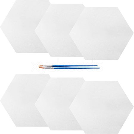 Hexagon Painting Canvas Panel Drawing Boards DIY-NB0004-10-1