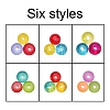 452Pcs 6 Style Transparent Crackle & Frosted Glass Beads CCG-YW0001-07-2
