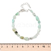 Natural Flower Amazonite Chips Bracelets for Women BJEW-H623-01S-08-5