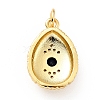 Brass Micro Pave Cubic Zirconia Pendants KK-E036-05G-2