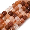 Natural Red Rabbit Hair Rutilated Quartz Beads Strands GG-CBA4808-B02-04-2