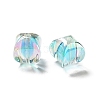 Two Tone UV Plating Rainbow Iridescent Acrylic Beads LS-TACR-D010-04E-2