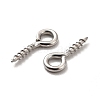 Non-Tarnish 304 Stainless Steel Screw Eye Pin Peg Bails STAS-E044-07P-02-4