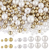 1676Pcs 9 Styles ABS Plastic Imitation Pearl with CCB Plastic Beads FIND-SC0010-16-1