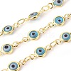 Handmade Evil Eye Lampwork Link Chains CHC-F009-01A-G05-1