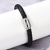 Braided Microfiber Leather Cord Bracelets BJEW-D304-13P-02-4