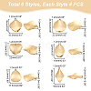 24Pcs 6 Style 304 Stainless Steel Pendants STAS-UN0040-44-4