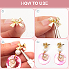 SOFPLATE 40Pcs Bowknot Alloy Stud Earring Findings FIND-SP0001-16G-6