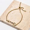 Brass Micro Pave Cubic Zirconia Slider Bracelets BJEW-S163-01A-G-3