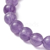 5Pcs 6mm Gemstone Round Beaded Stretch Bracelets Sets BJEW-JB10947-5