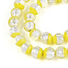 Luminous Handmade Lampwork Silver Foil Beads Strand FOIL-N029-03B-3