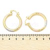 Brass Two Tone Hoop Earrings EJEW-B117-06D-M-5