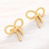 Rack Plating Brass Bowknot Stud Earrings for Women EJEW-F308-02G-3