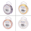 4 Colors Round Copper Wire for Jewelry Making CWIR-BC0002-02-3