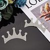 Crown Shape Glass Rhinestone Car Stickers DIY-WH0171-17-4