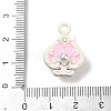 Spray Painted Alloy Pendants PALLOY-S038-07A-3